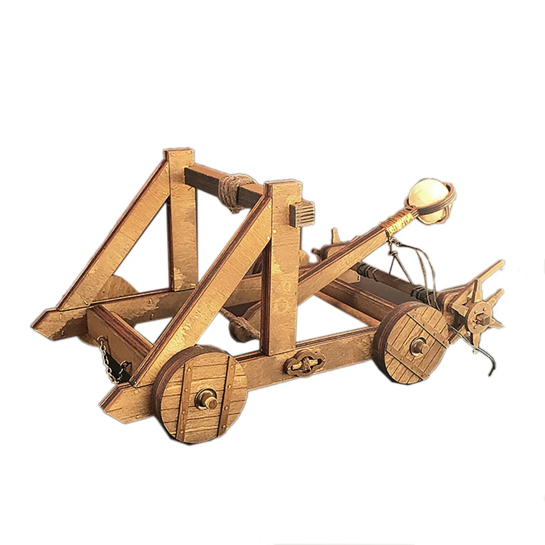 

Torsion Single Arm Trebuchet Catapulta Machine DIY Ancient Chariot Model Siege Car Wooden 3D Puzzle Need Assembly