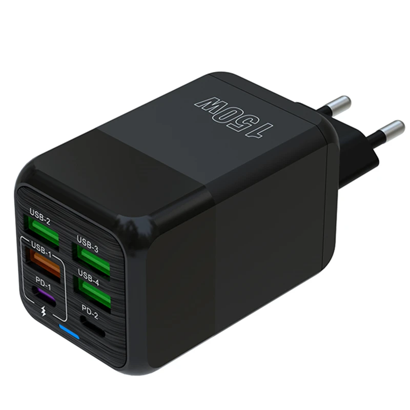 150W 6pro porty pd QC 4.0 USB C rychle nabíječka zeď adaptér super rychle nabíjení pro iPhone Samsung Ipad Xiaomi Huawei oneplus oppo