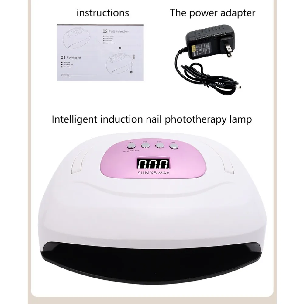 Lampa do paznokci LED UV do utwardzania wszystkich żeli do paznokci z czujnikiem ruchu, narzędzie do manicure i pedicure do użytku domowego i salonowego.