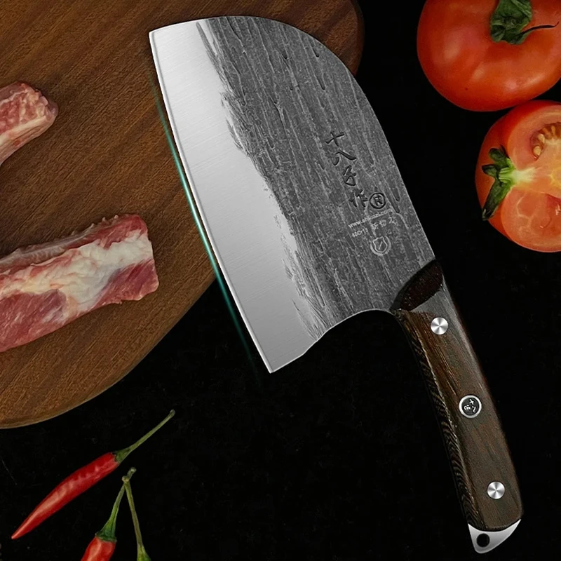 

Shibazi Handmade Forged Home Kitchen Chopping Knife Household Chinese Sharp Utility Slice Meat Cutting Vegetable Cleaver Knives
