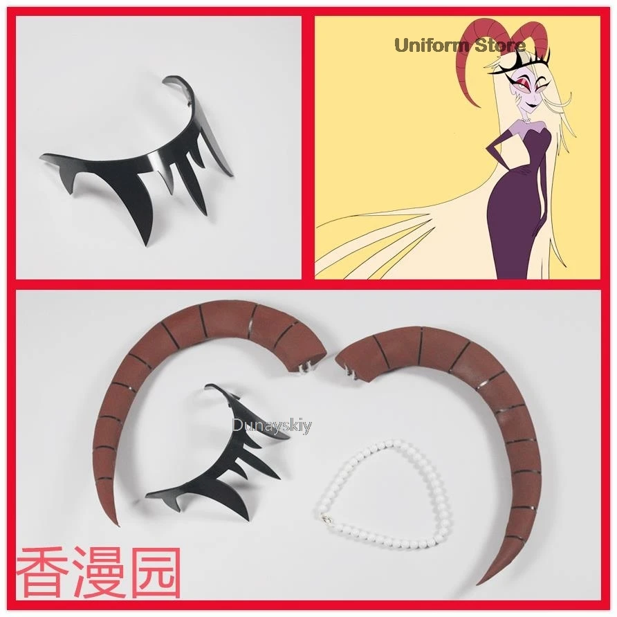 Hazbin Costume Hotel Sexy Cosplay Crown Anime Lilith Family Carnival Necklace Girls Headgear Girl Costumes Women Woman Adult Kid