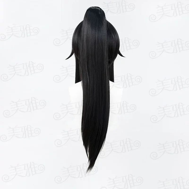Nieuwe Anime Yandere Simulator Ayano Aishi Cosplay Pruik Zwart Lang Haar Hittebestendige Synthetische Pruiken Halloween Carnaval Prop
