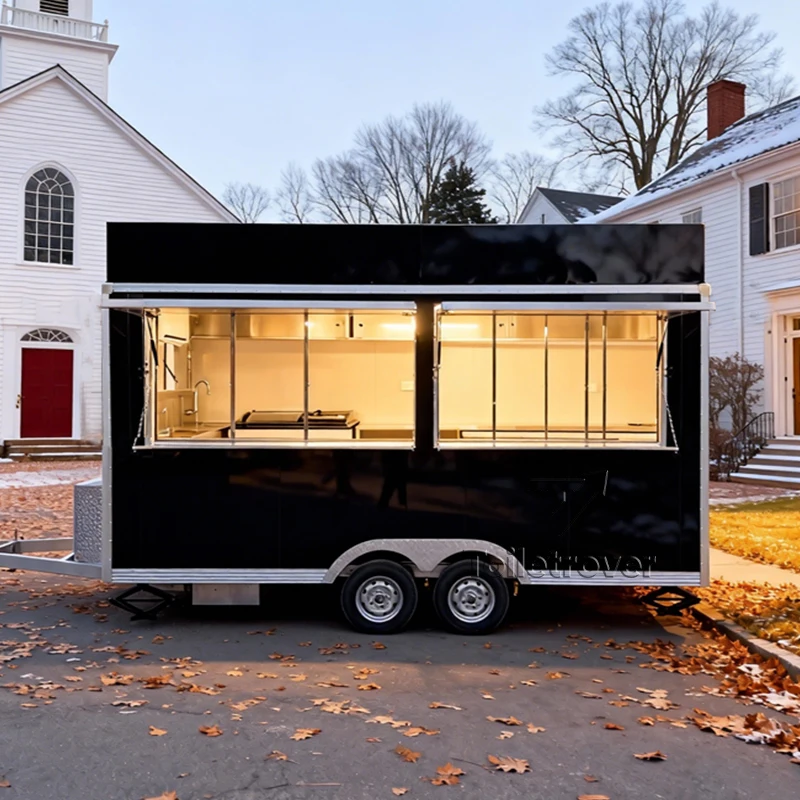 

Мобильная мини-тележка для мороженого с логотипом, небольшой прицеп для фаст-фуда, полностью оборудованный грузовик для еды на продажу