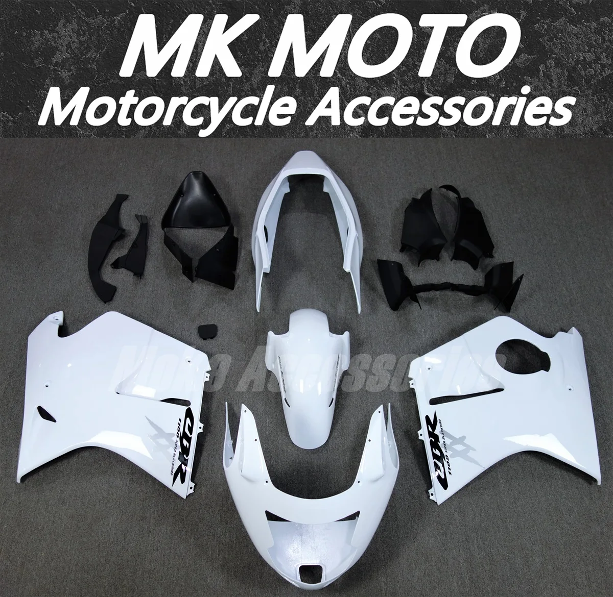 

Moke moto Motorcycle Fairings Kit Fit For CBR1100XX 97-07 Bodywork Set High Quality ABS Injection White