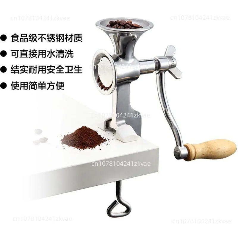 304 Stainless Steel Manual Coffee Bean Grinder Hand Mill Rice Pepper Seasoning Grinder