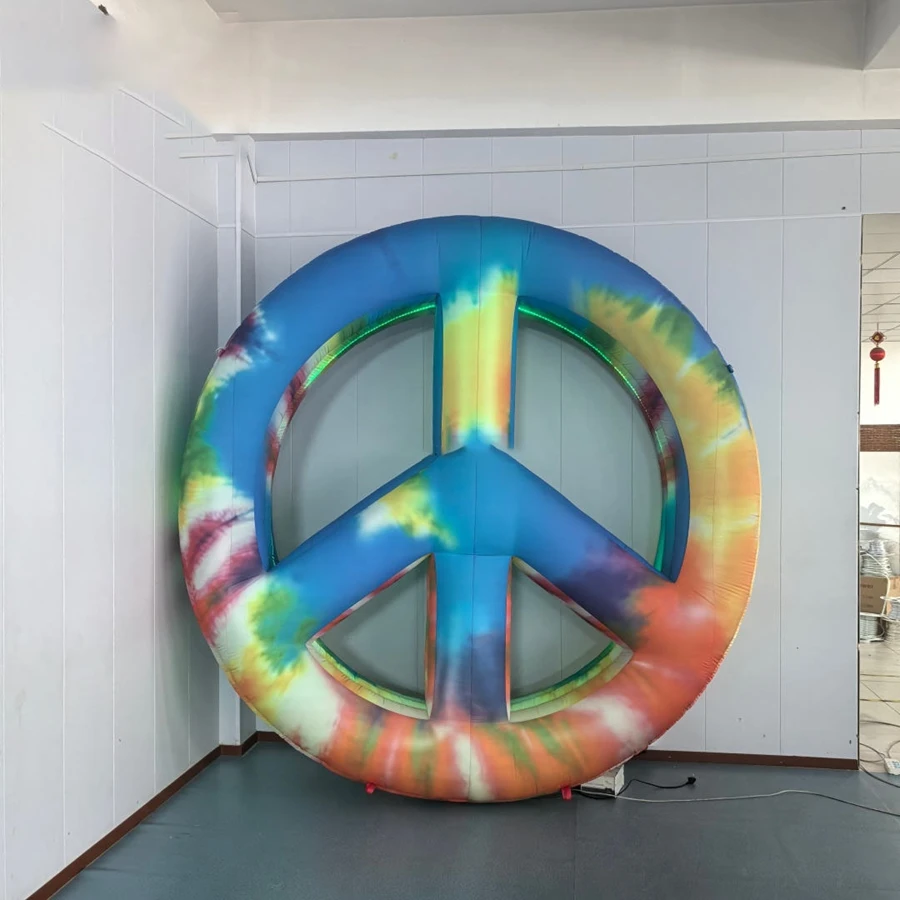 Giant Inflatable LED Lighted Planet Balloon with Blower for Decoration White Air Planet Balloon for Events
