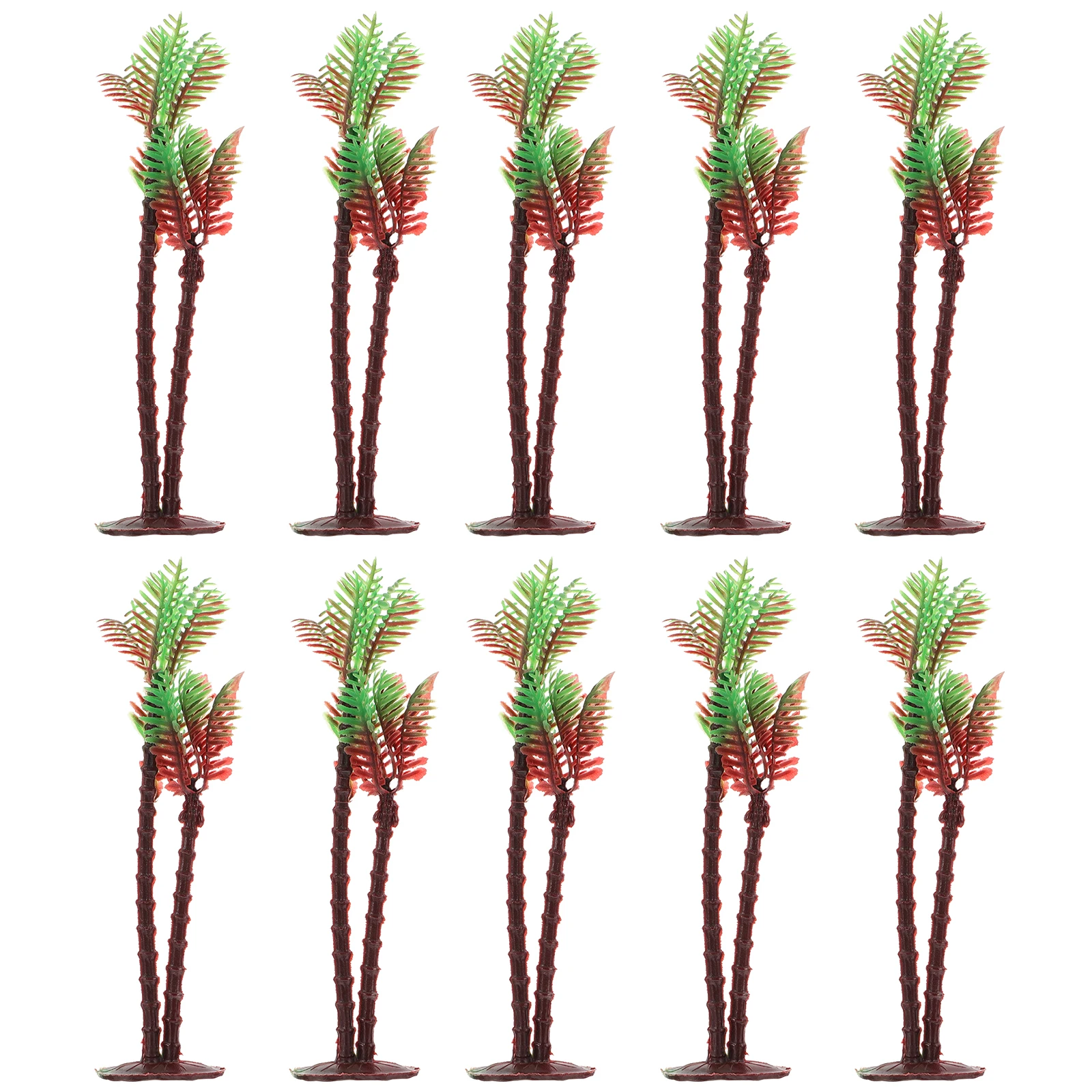 

20 PCS Coconut Tree Ornament Small Palm Decor Decoration Miniature Model Trees Table