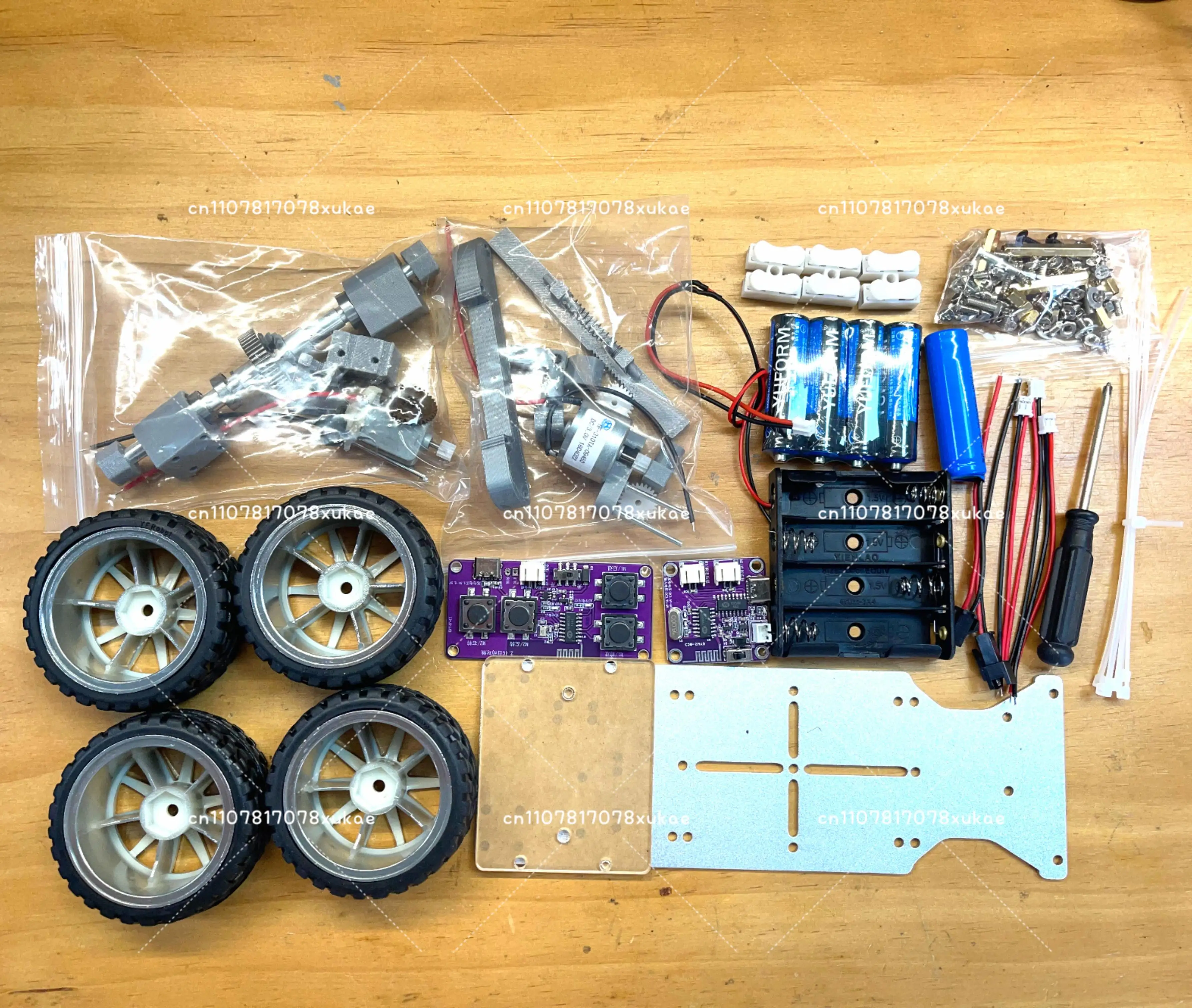 C1 Fully Assembled Gear Differential Steering Aluminum Alloy Remote Control Smart Car 3D Guest DIY Toy Science and Technology