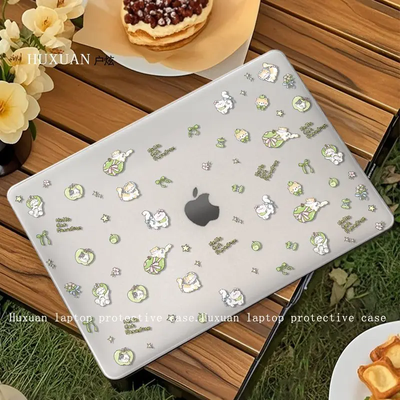 Ins Cartoon Summer Kitten Case for Macbook Air 13.6 M5 M1 Pro 14 M4 Air 15.3 13 M3 15 M2 Mac Cover A3113 A2681 A2442 A2941 Neo