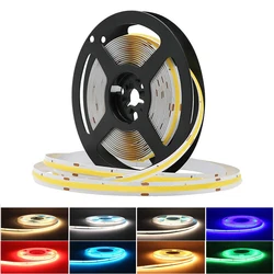 COB Led Strip Light 12V 24V 320 LEDs/M 0.5-10m Warm Nature Cold White Color Flexible LED Tape Bar Light For Room Home Room Decor