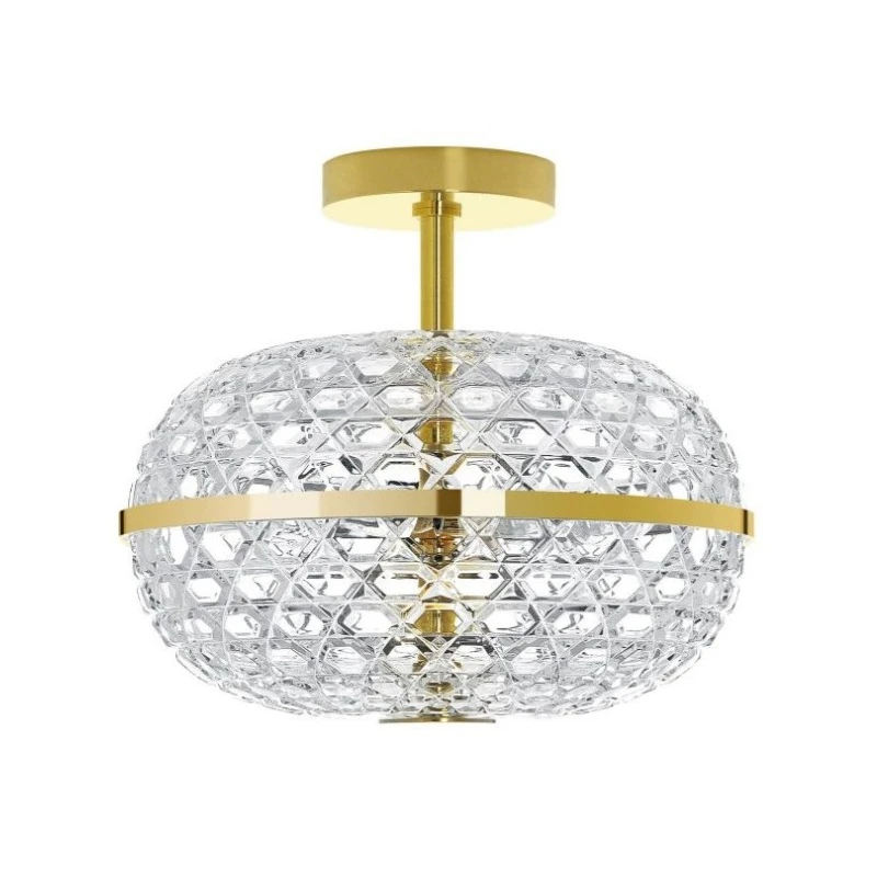 

European simple bedroom villa glass lamp St. Louis living room lamp hotel lobby entrance aisle decorative chandelier