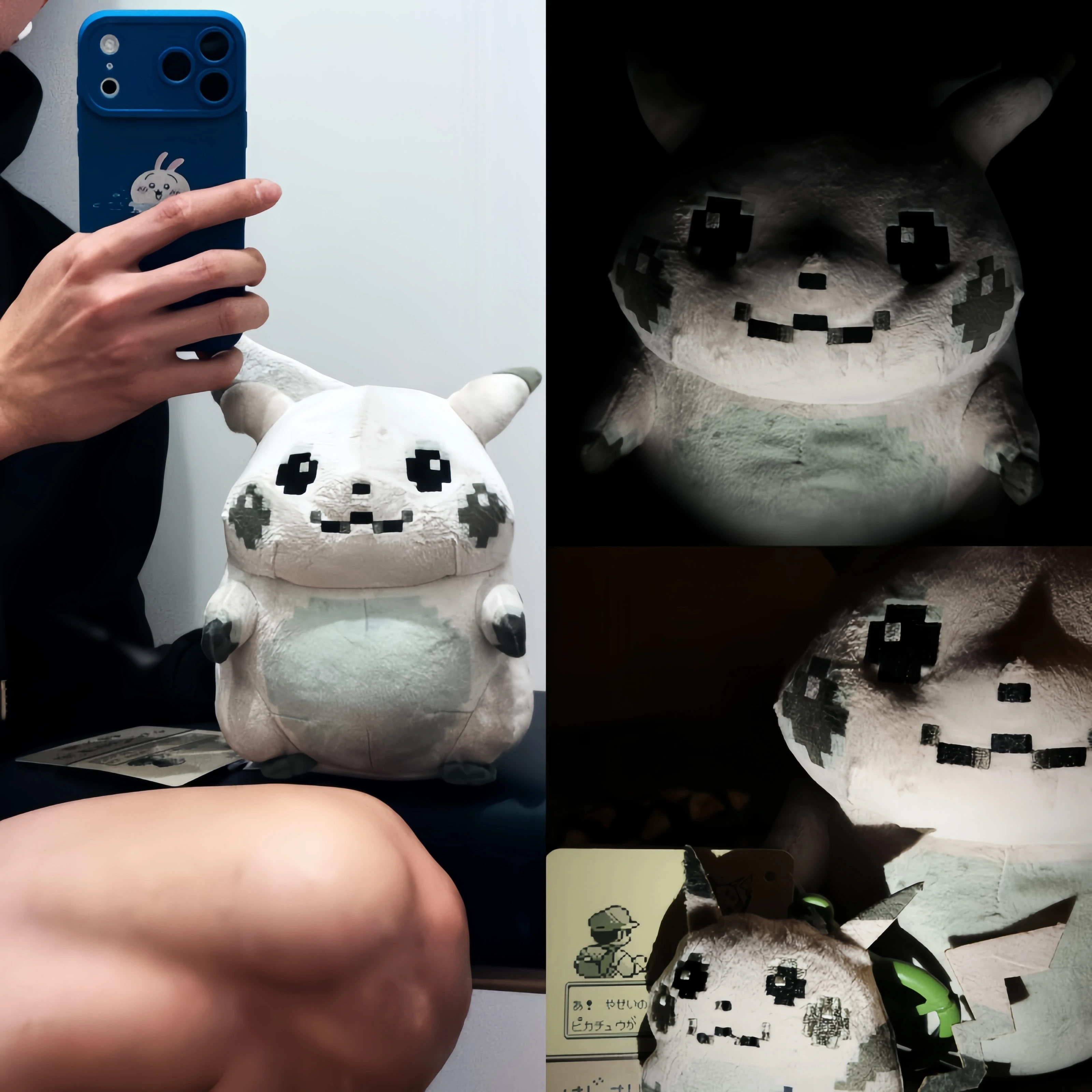 

Плюшевая игрушка Пикачу в стиле пиксель, оригинальная, к 30-летию Pokémon Center, коллекционная кукла для фанатов аниме, подарок