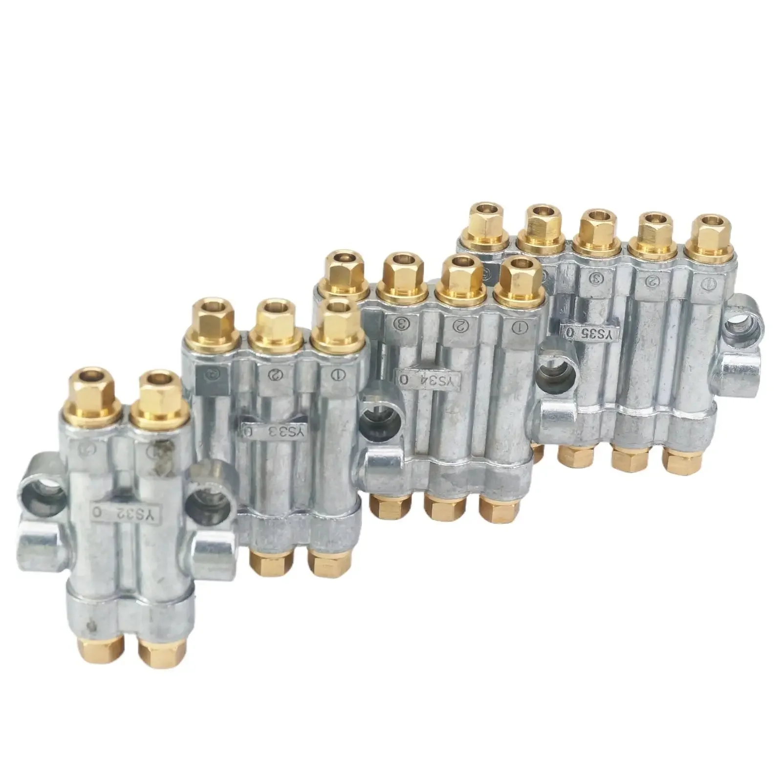 In M8x1 Out M10x1 2/3/4/5 Ways Aluminum Lube Oil Piston Distributor Value Manifold Block for Lubrication