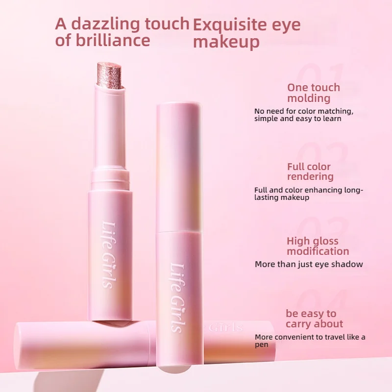 Life Girls Water Jelly Eyeshadow Stick Multi-Color Pearl Shimmer Matte Glitter Long Lasting Easy Apply Makeup Highlighter