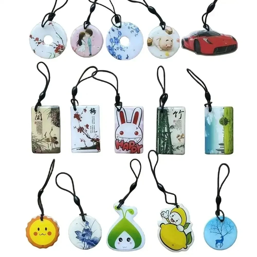 무작위 패턴 UID 변경 가능 IC 태그 키포브, S50 용, 1k RFID, 13.56MHz, 재기록 가능, 0 제로, HF ISO14443A, 20 개