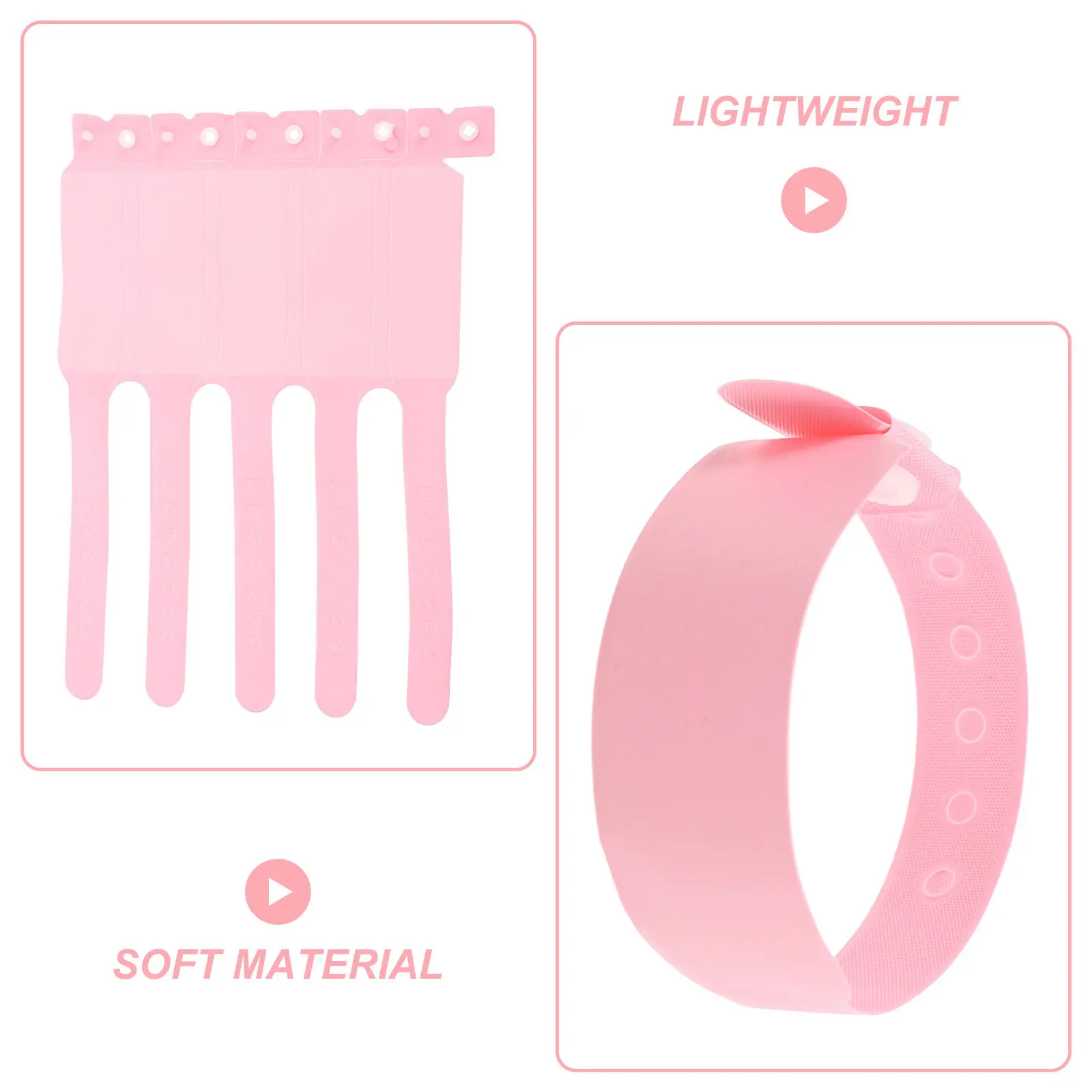 100Pcs Soft PVC Wristbands Disposable Waterproof Hospital Id Bracelets Writeable Identification Bands for Babies