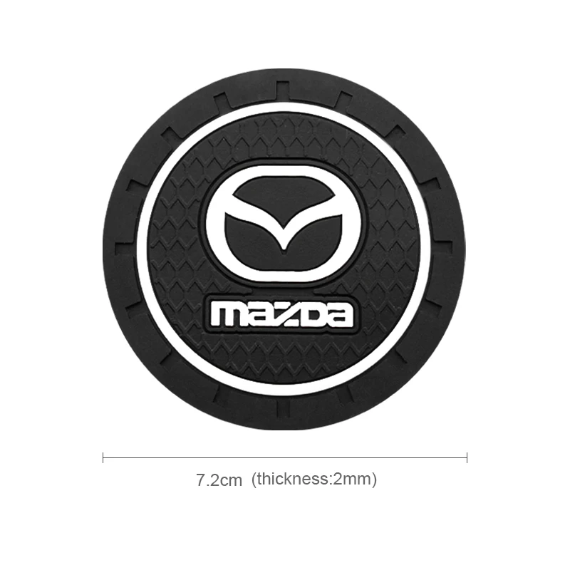 Car Logo Coaster Mats Car Water Cup Bottle Holder Anti Slip Pad For Mazda Axela 3 626 Folding M3 CX5 RX8 2018 CX 2 BL MX30