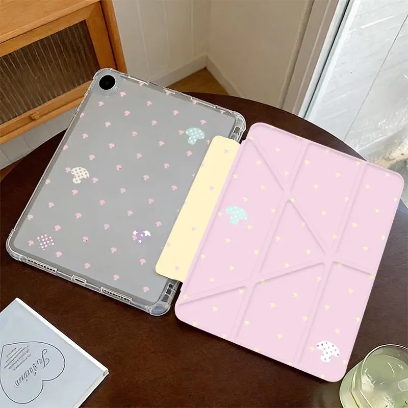 3+Y Fold Crystal Clear Case for Samsung Tab S7 S8 S9 11 Tab S6 Lite 10.4 inch Tab A9 8.7" Plus 11" A8 Samsung S10 S9 12.4 inch