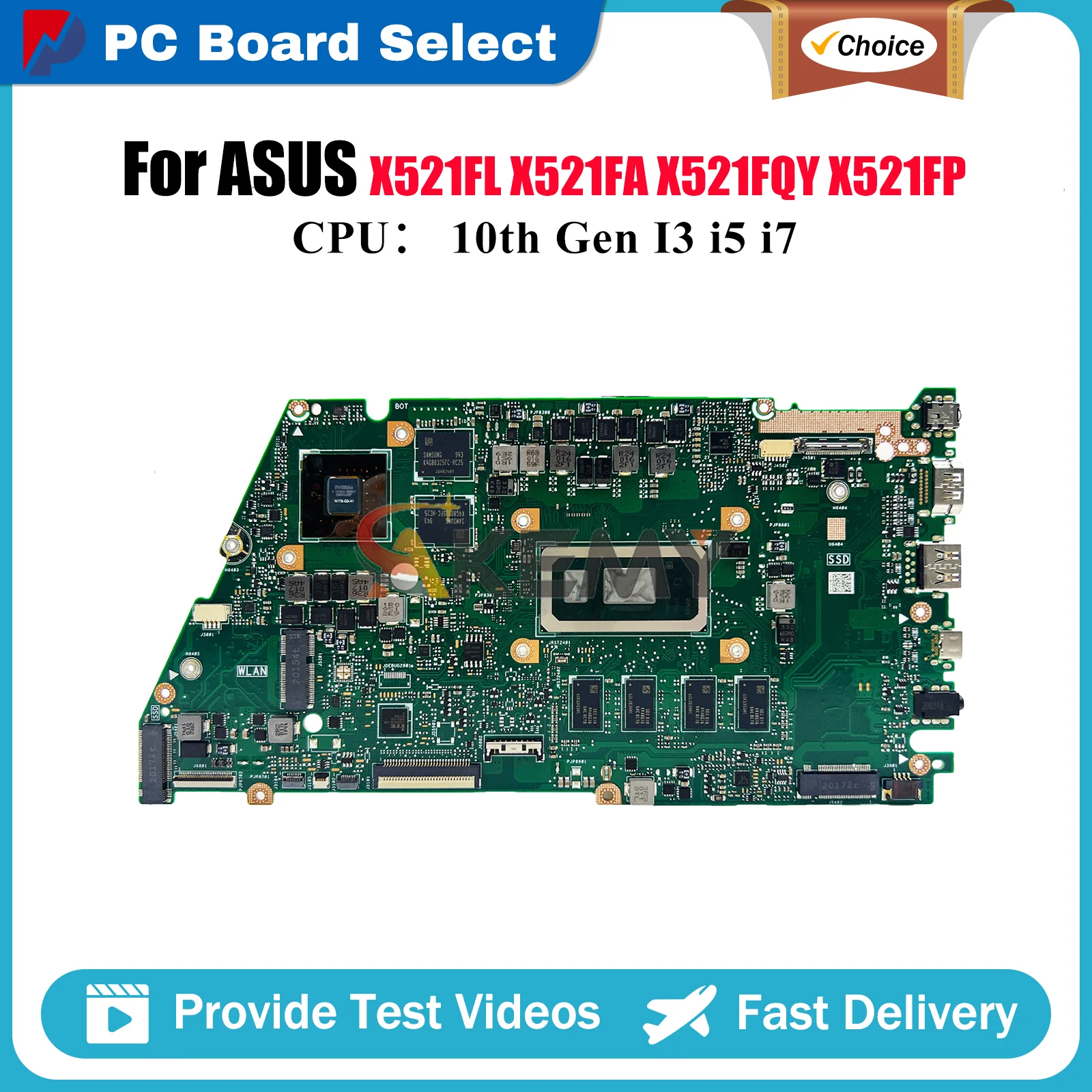 

X521FL Материнская плата для ноутбука ASUS X521FPY X521FP S5600F X521FL X521FQY X521FAY X421F Материнская плата 10-го поколения I3 i5 i7 100% тест в порядке