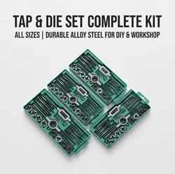 12/20PCS Tap and Die Set chiave metrica tagliata M3-M12 mano filettatura strumento carburo di tungsteno Tap Die vite filettatura che fa Set di punte