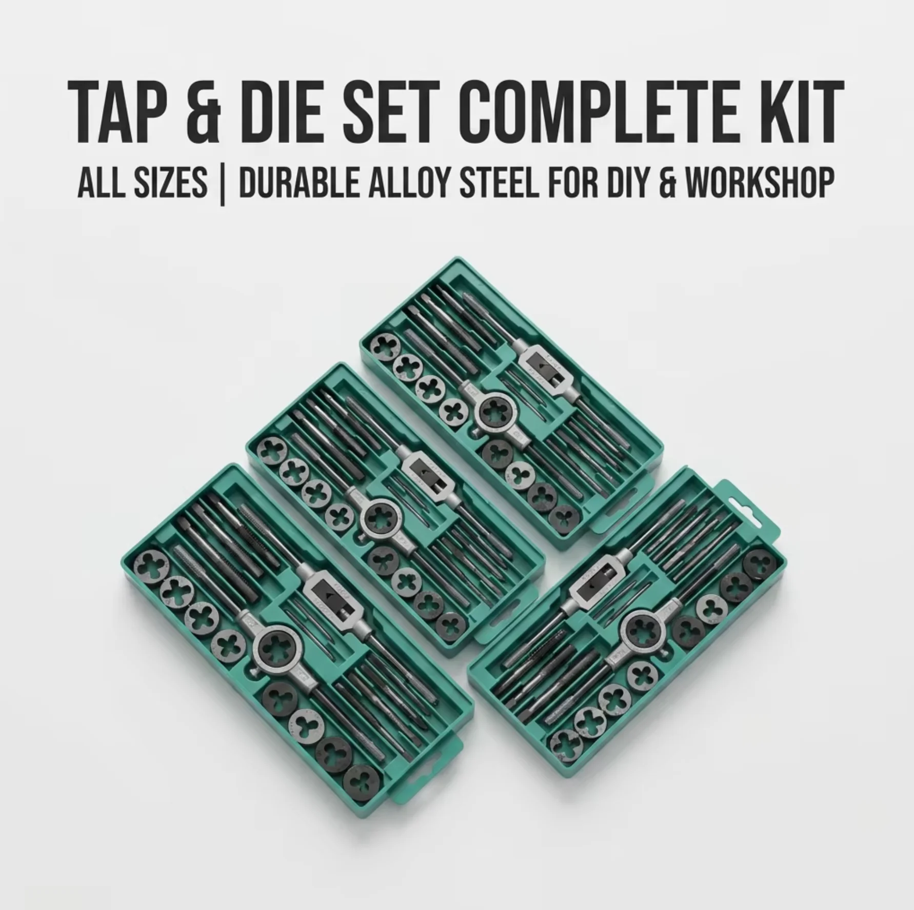 12/20PCS Tap and Die Set Metric Wrench Cut M3-M12 Hand Threading Tool Tungsten Carbide Tap Die Screw Thread Making Tool Bit Set