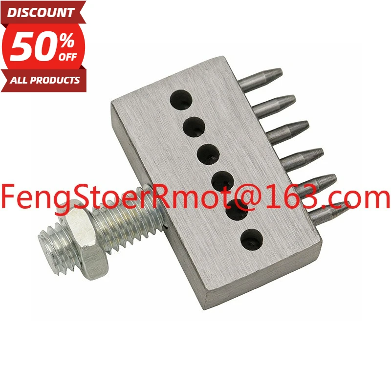 Hand Leather Tools Porous Round Row Punch, Round Cut Leather Goods DIY Punch M8 Screw Manual Machine Use