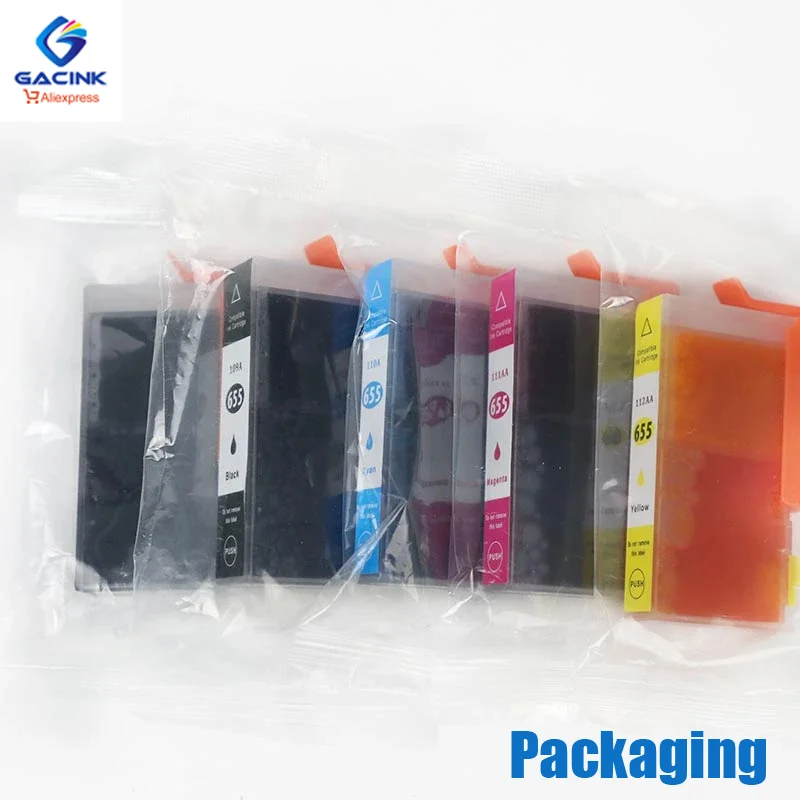 GACINK Compatible 655 655XL Ink Cartridge Replacement For HP655 Deskjet 3525 5525 4615 4625 4525 6520 6525 6625 Printer