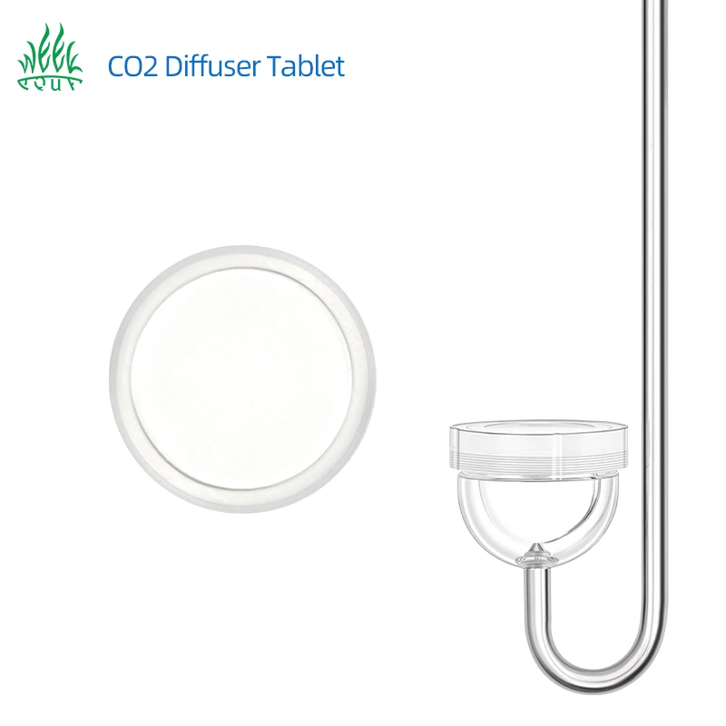 CO2-DT-IN CO2 الناشر اللوحي الفولاذ المقاوم للصدأ الانحلال السيراميك الناشر اللوحي لخزان الأسماك الداخلية CO2 البخاخة
