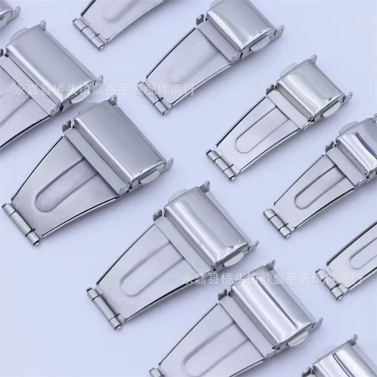 Аксессуары для пряжек для часов, складная пряжка из нержавеющей стали, винтажная пряжка для прыжков, соединение стального ремешка, двойной пресс, пряжка в самолете