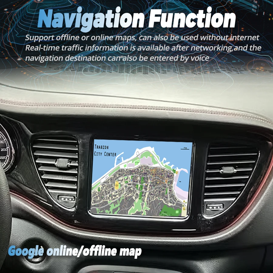 8.4" Android Screen Carplay Car Radio For Dodge Ram Challenger Chrysler 300C Jeep Compass Cherokee Commander Stereo Video Player