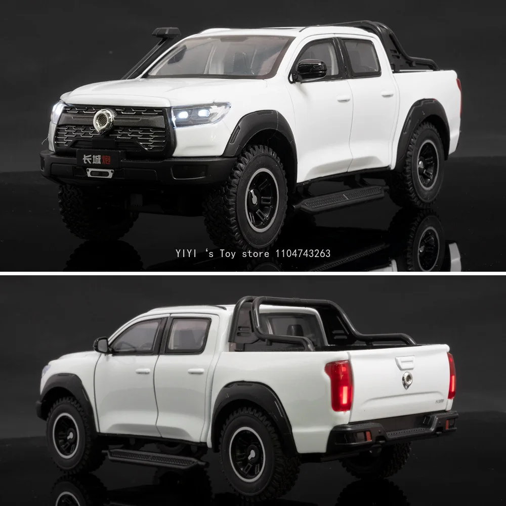 1:24 Great Wall Motor GWM Cannon POER Off Road SUV Legering Diecast Auto Model Geluid & Licht Boutique Decoratieve 18