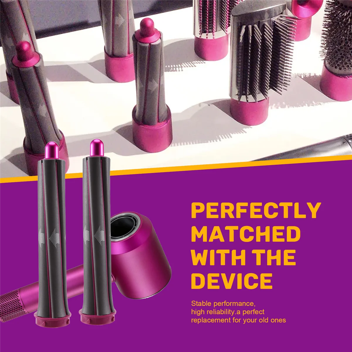 Фен с длинными бочками, автоматическая завивка для Dyson Airwrap, длинные локоны, фен, инструмент для стайлера воздуха, 2 шт._A66K