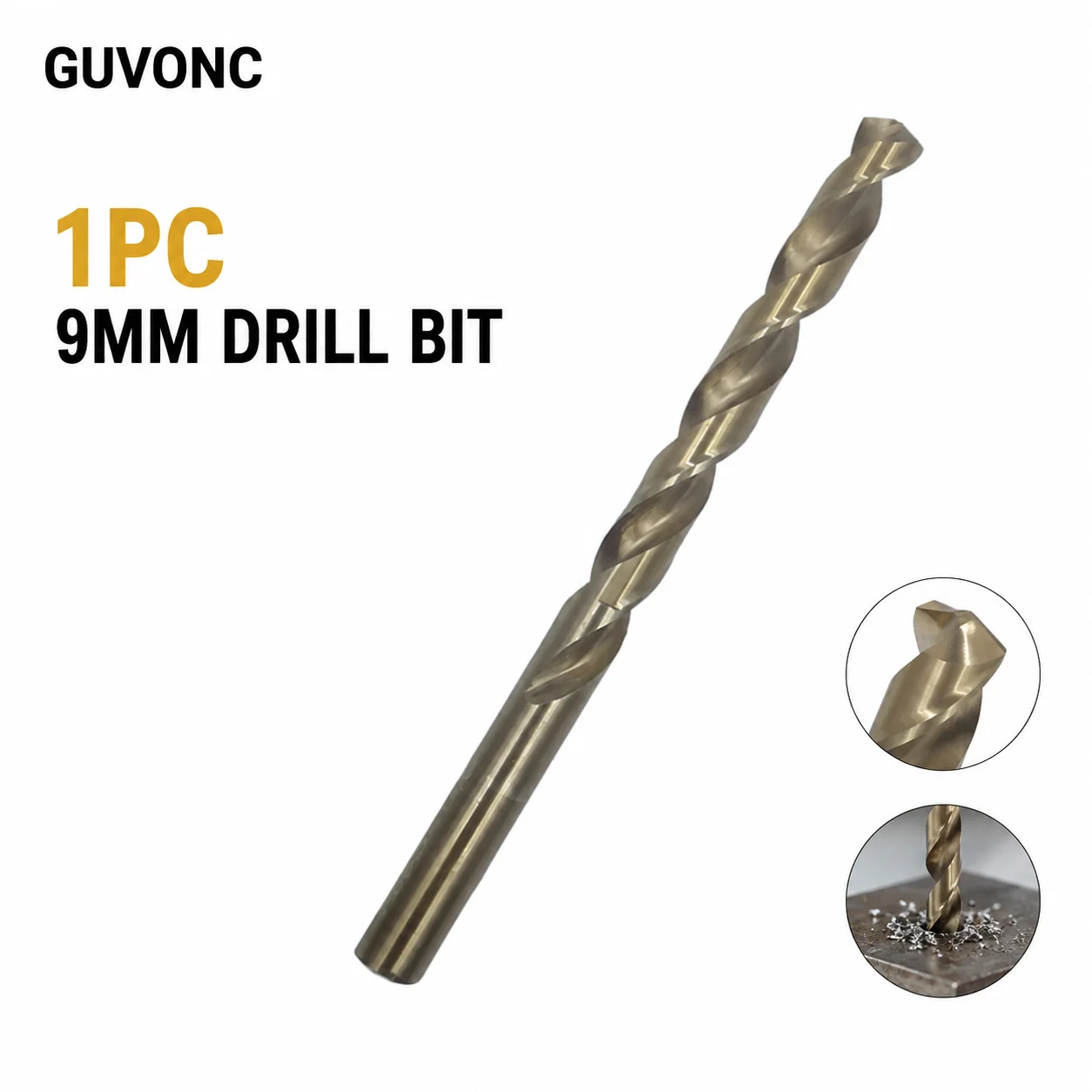 1PC 9mm HSS Twist Drill Bit Straight Shank Sharp Cutting Bit for Metal Wood Plastic DIY Power Tool