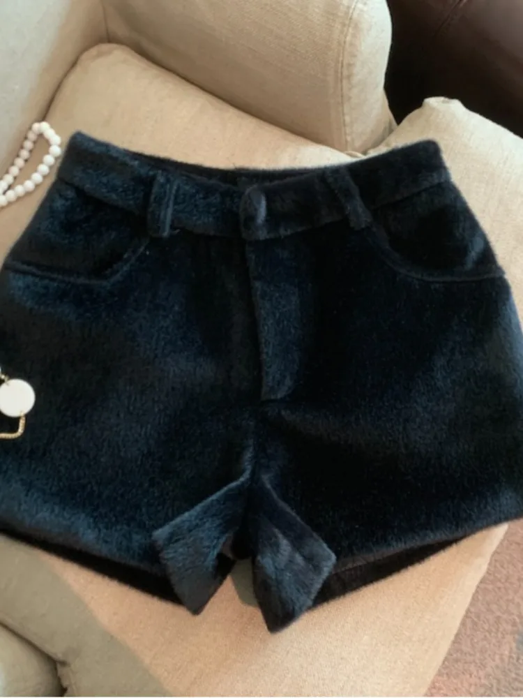 Retro Strickhose für Damen, Winter Neuheit, Hochgeschnittene Schlankheits-Pants, Hot Girl A-Linie Weites Bein Bootcut-Hose, Gerade Geschnittene Hose