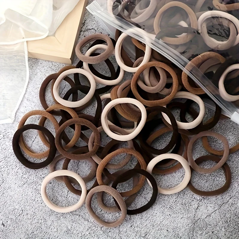 50 teile/satz Frauen Grundlegende Haar Bands 1,57 zoll Einfache Feste Farben Elastische Stirnband Haar Seile Krawatten Haar Zubehör Pferdeschwanz halter