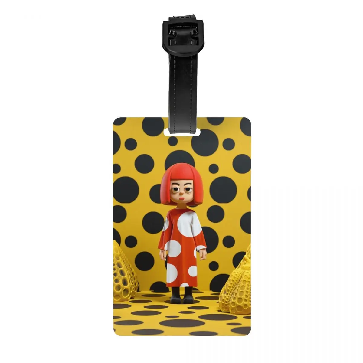 

Custom Yayoi Kusama Polka Luggage Tag Custom Pumpkin Baggage Tags Privacy Cover Name ID Card