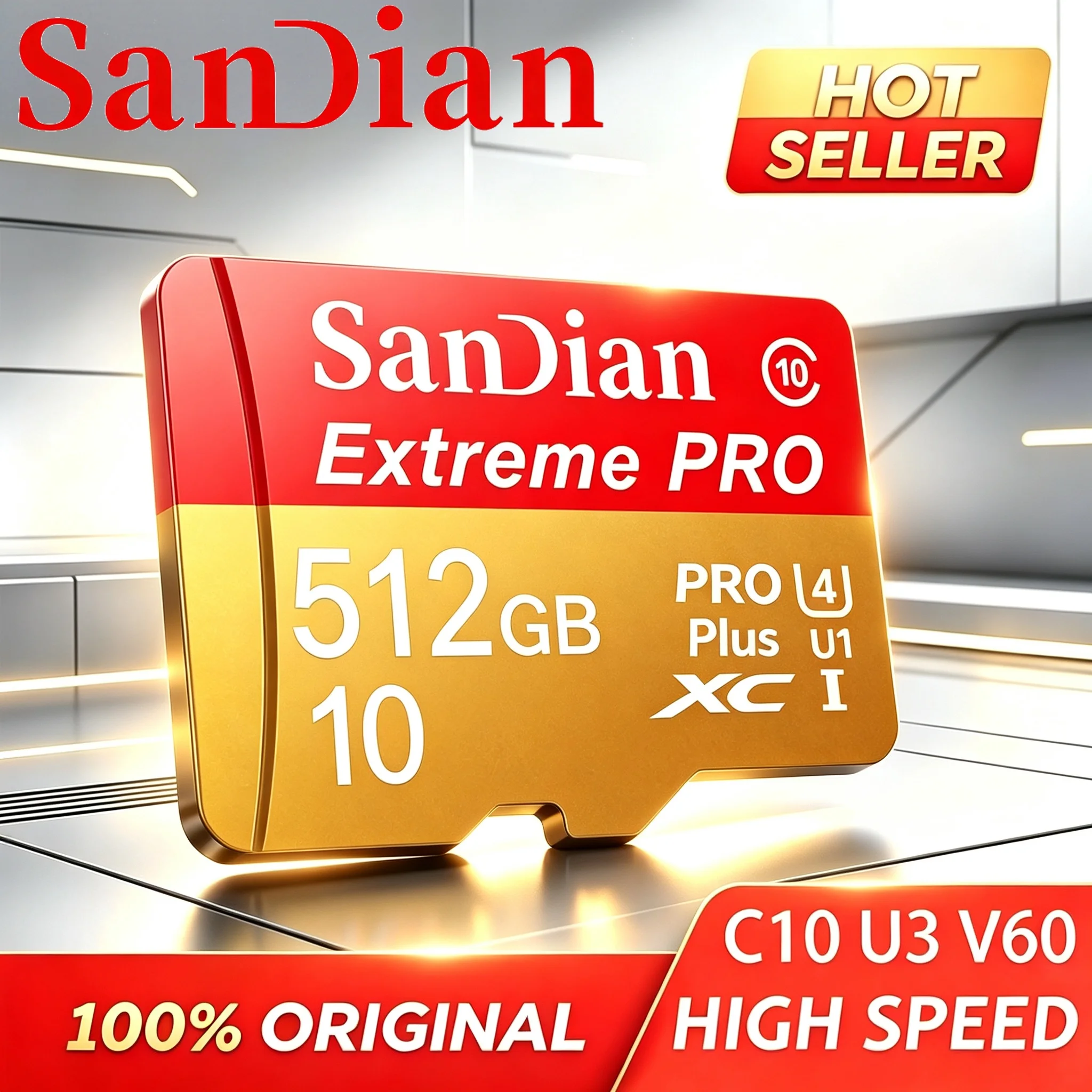 Memory Card 512GB 32GB 64GB SD Cards TF Cards Micro TF SD Card A1 for CCTV/Smart TV/Gaming Console/MP4 Player/Baby Monitor