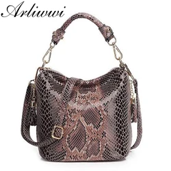 Women's PU Leather Luxury Handbags Women Shiny Embossed Coating Bucket Shoulder Bags Fashion New