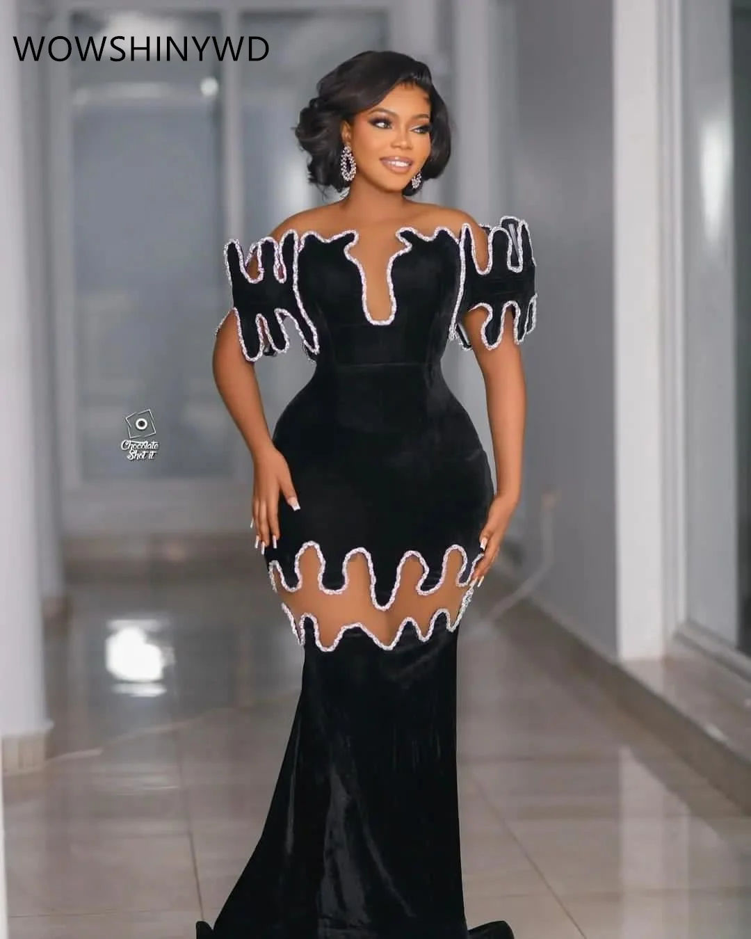 2024 Aso Ebi Black Mermaid Prom Dresses Beaded Satin Evening Formal Party Second Engagement Birthday Gowns Dresses ZJ129