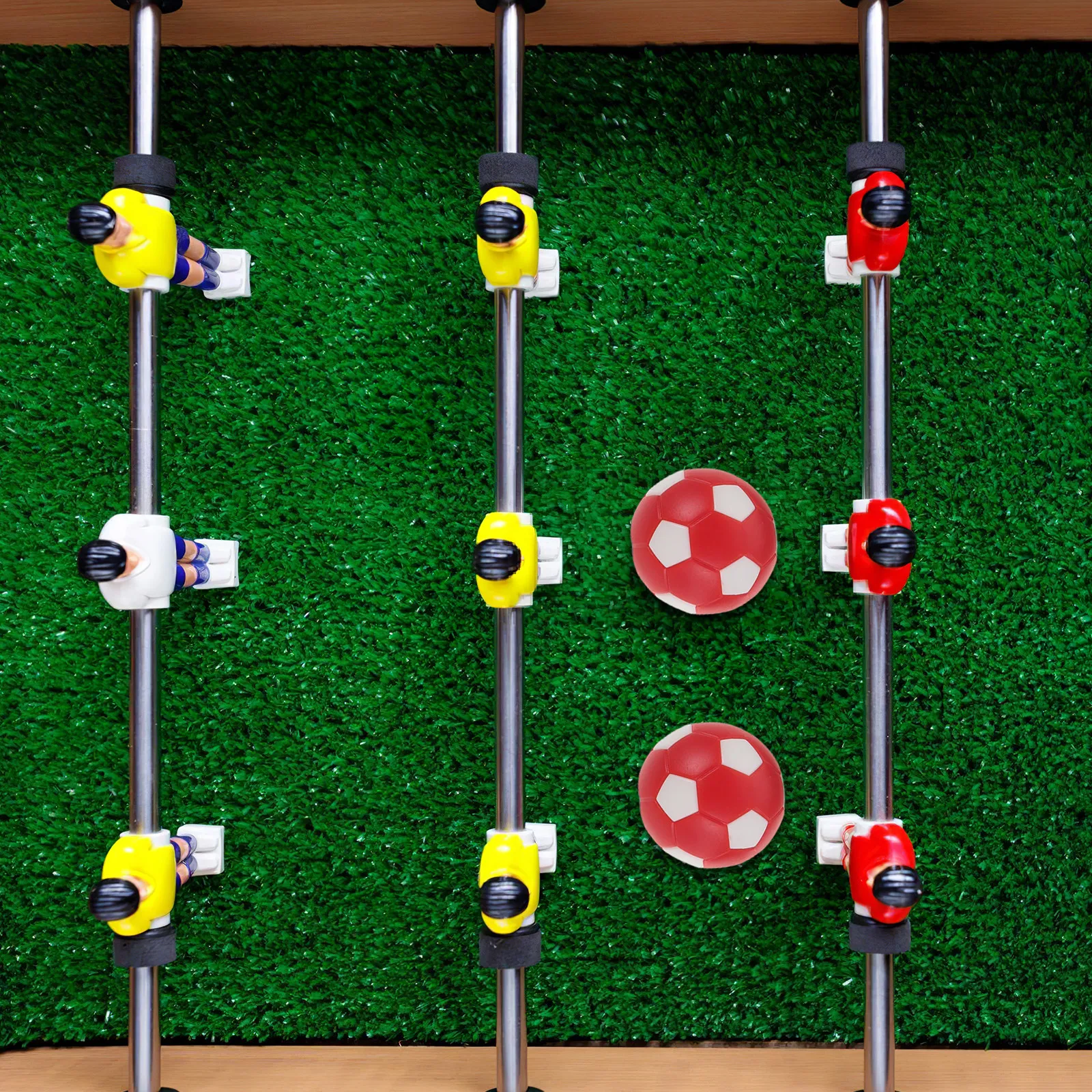 

1Set Table Soccer Handle Replacement Foosball Plastic Grips Rod End Caps Black Handles Red White Mini Balls Table Football