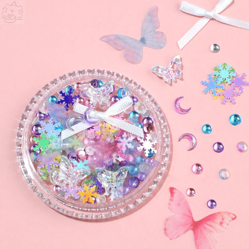 Butterfly Face Makeup Decorative Patch Eye Facil Diamond Bead Adhesive Rhinestone Glitter Sequin DIY Nail Art Decoration