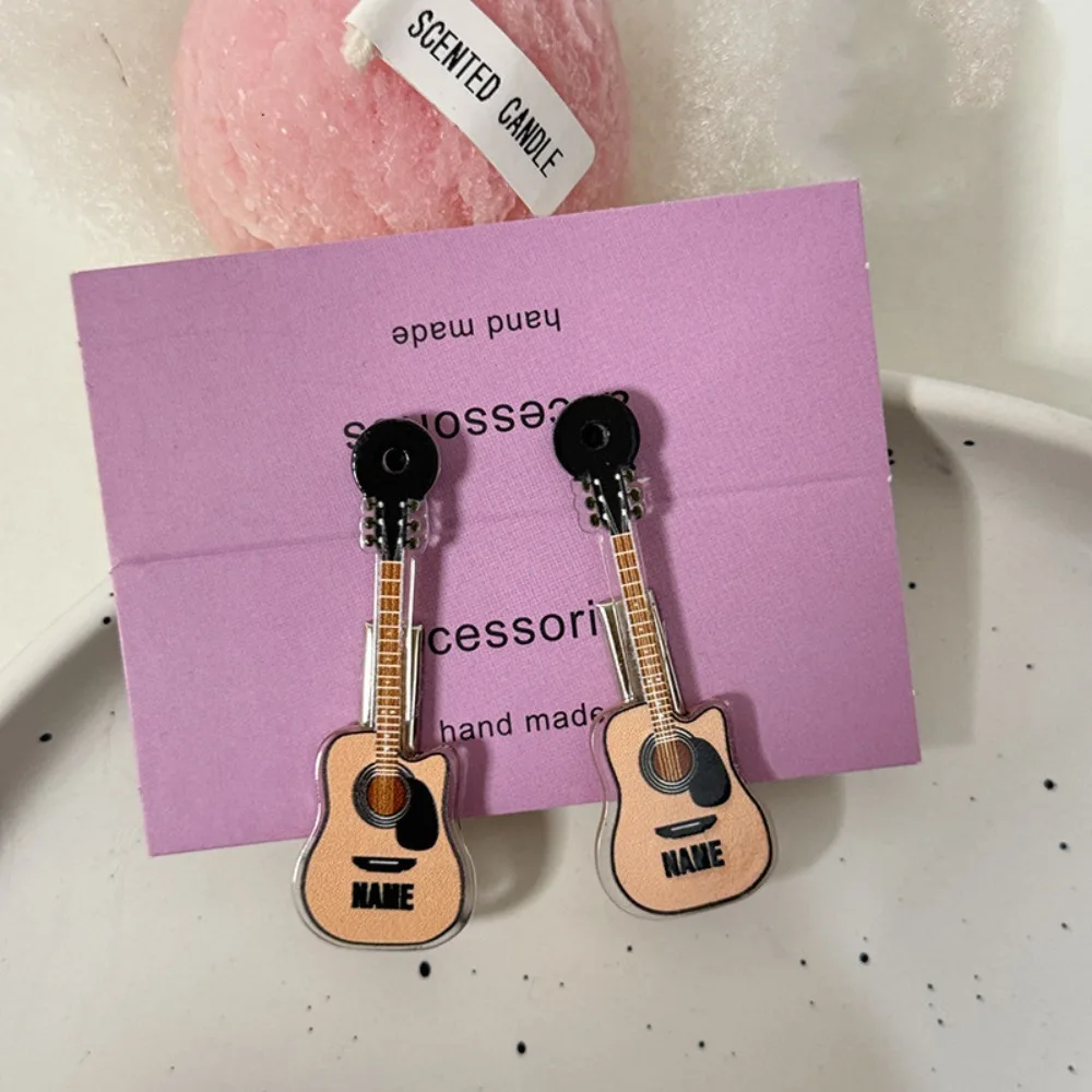 귀여운 달콤한 바이올린 헤어 클립 Ins 합금 기타 헤어 클립 헤어 액세서리 한국 스타일 Duckbill Clip Party