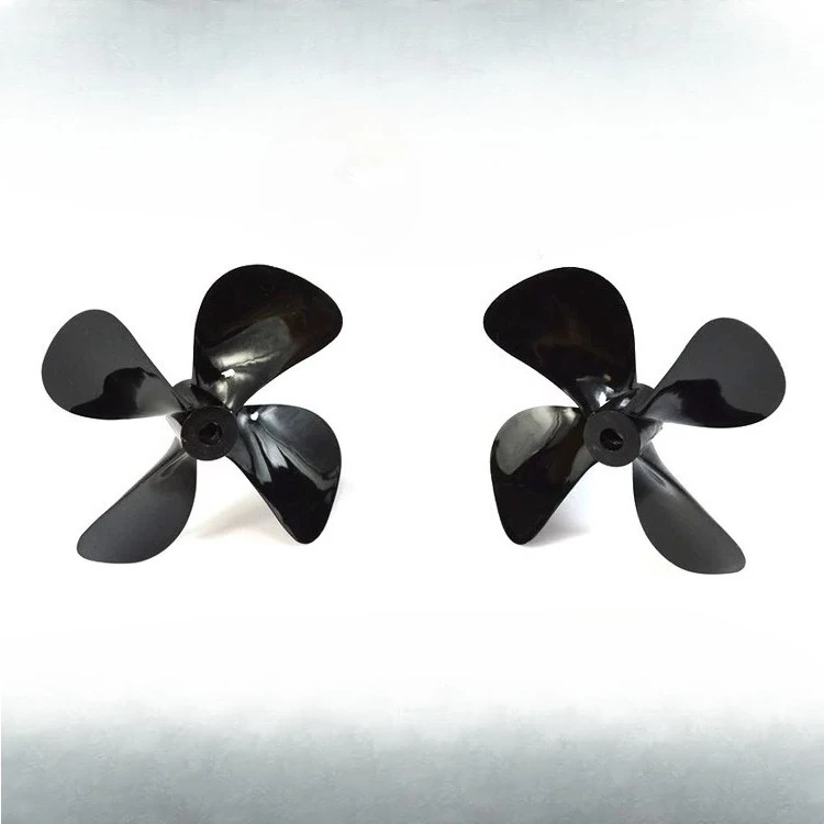4-Blades CW CCW Propellers High Torque 50/55/60/65/70/75 Fully Immersed Water Props with 4mm 5MM Shaft for RC Fishing Boat Model