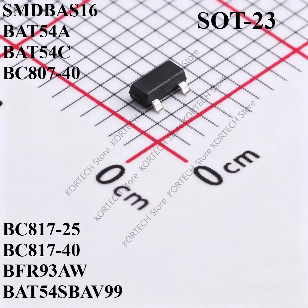 3000Pcs/Lot  Brand  new original SOT-23 SMDBAS16 BAT54 BAT54A BAT54C BAT54SBAV99 BC807-40 BC817-25 BC817-40 BFR93A BFR93AW BFR93