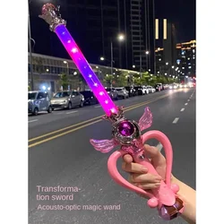 Fairy Magic Wand Electronic Toy Light Up Laser Sword Princess Little Magic Fairy Action Figures Kawaii Girl Toy Birthday Gift