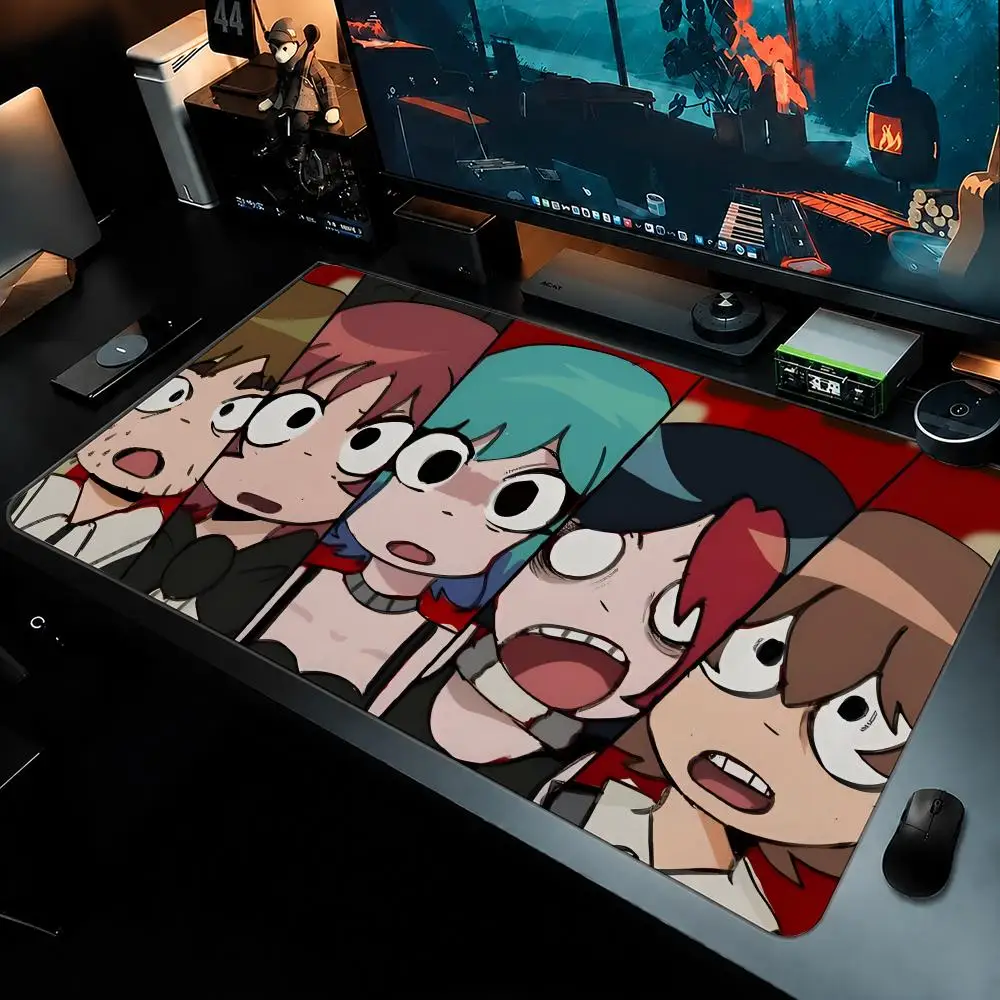 Takes Off Scott Pilgrim Mouse Pad Large Mouse Pad For Computer Laptop Keyboard Gaming Desk Mat Gamer Office Accessories