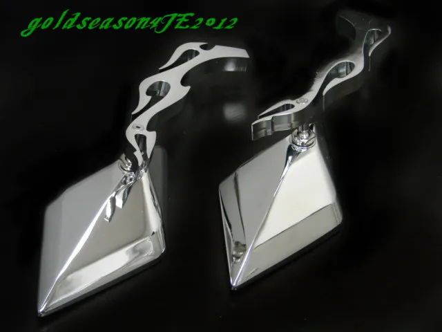 Ninja KZ Vulcan 500 750 800 900 1500 1600 1700 g CHROME FLAME MIRRORS For Kawasaki