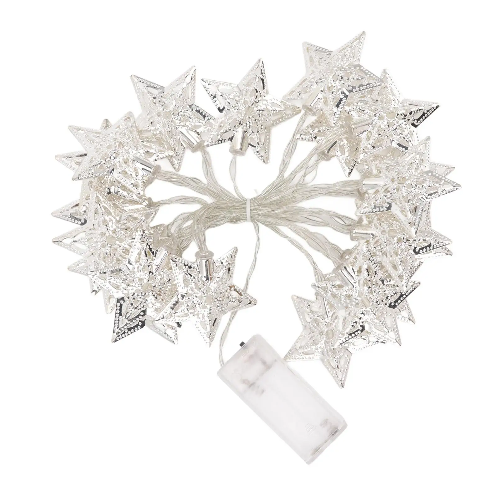 반짝이는 별 LED 스트링 라이트 20개 발코니 발렌타인 데이 정원 파티 울타리 장식용 요정 조명