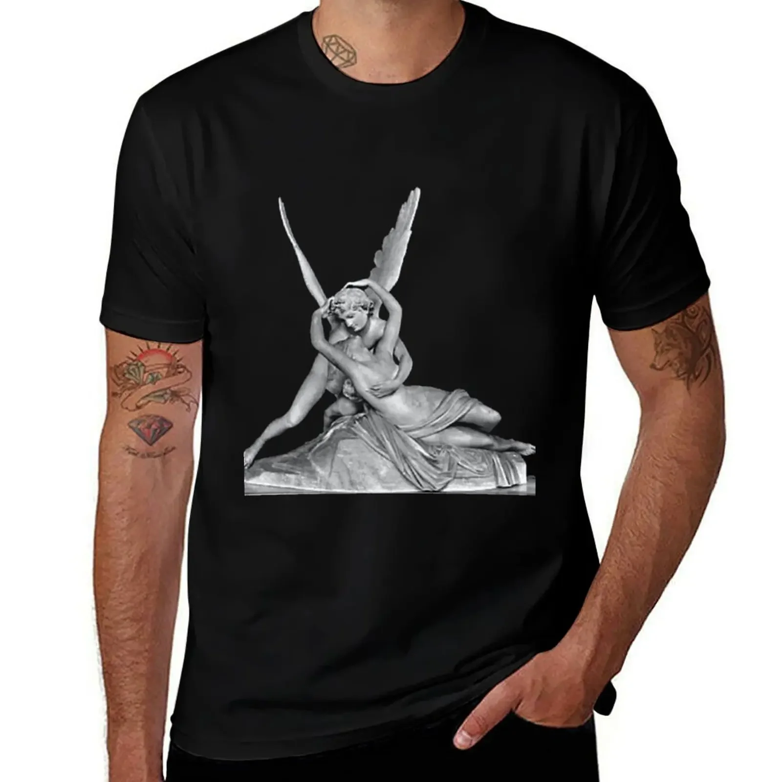 Eros And Psyche- Canova T-Shirt anime stuff valentines clothes shirts men graphic