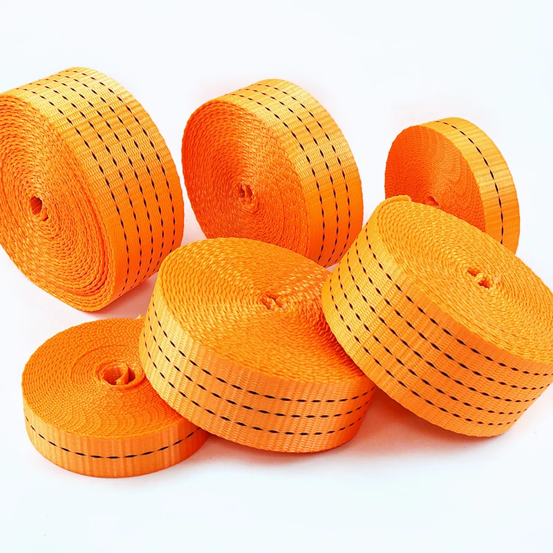 1/2/3/4/5M 25/38/50mm Nylon Webbing 1.2/1.6/1.8mm Thick High Strength Car Cargo Tension Rope Binding Belt Luggage Fixed Strap